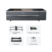 P2S 55W laserski rezalnik siv – All in 1 bundle