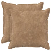 vidaXL Prevleka za blazino 2 pcs HOUTEN Taupe 60 x 60 cm Mikrofibra