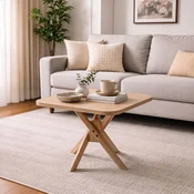 Hanah Home Oscar Kare trpezarijski sto 100 × 100 × 75 cm, hrast