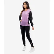 TUTA DONNA 102 G/COLLO CON TASCHE IN FELPA set ljubicasta - crna XS