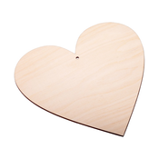 Leseni ornament 10 cm - srce