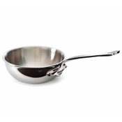 Mauviel 1830 MAUVIEL Mcook stožčasta ponev z ročajem iz nerjavečega jekla 24 cm