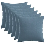 vidaXL Prevleka za blazino 6 kos HEERLEN Jeans modra 30 x 30 cm Blago