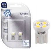 M-Tech LED žarnica W5W T10 4xSMD 2835 OSRAM LED bela