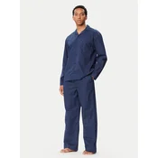 Tommy Hilfiger Pižama UM0UM04026 Mornarsko modra Relaxed Fit