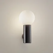 LEDS-C4 Mist Kopalniška stenska svetilka 1-svetlobna črna - Kopalnica - Sodobni - črna kovinska, opalno bela - Kovina