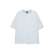 Pull&Bear Majica svetlo modra / rumena / siva / bela