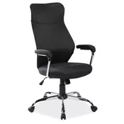 CASARREDO Moderni uredski okretni stolac Q-319 crni, metalni okvir, podesiva visina 48–58 cm