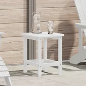 vidaXL Adirondack stranska miza bela 38x38x45 cm HDPE