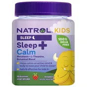 Kids Sleep+ Calm, jagoda, 60 žele tableta, Natrol