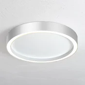 LED-stropna svetilka Bopp Aura, premer 40 cm, bela/aluminij - Dnevna soba/jedilnica - Sodobni - aluminij, bela - Kovina