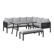 Ambia Garden JEDILNA LOUNGE GARNITURA tkanina aluminij