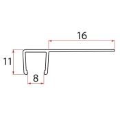 Komplet vertikalnih tesnil za steklo 8/8 mm, 2000 mm - Polysan - 24 - 2000 - 8 - 14