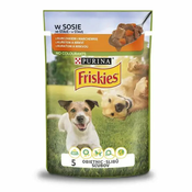 FRISKIES Adult vrečka za odrasle pse s piščancem in korenčkom v soku 85 g