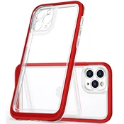 Hurtel ovitek Clear 3in1 za iPhone 13 Pro Max, rdeč okvir