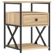Vidaxl vidaXL Nočna omarica, hrast sonoma, 40x42x55 cm, material na osnovi lesa
