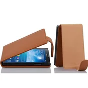 Cadorabo Cadorabo Ohišje, združljivo z Samsung Galaxy MEGA 6.3 v sedlo rjave barve - Zaščitni ovitek v obliki flipa iz teksturiranega umetnega usnja, (20564754)