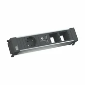Bachmann POWER FRAME vgradni razdelilec 262mm 1x220V, 2xUSB, 2xprazen 916.0041