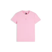 Tommy Jeans Majica Classic roza/živo rdeča/bela