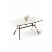 HANAH HOME Trpezarijski sto Esla White Marble Chrome