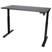 Elektropodesivi sto Ergodynamic A3, Sa jednim motorom, 1370 x 670 x 25mm, Crni