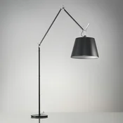 Artemide Tolomeo Mega stoječa svetilka z regulatorjem svetlobe 3.000 K, premer - Dnevna soba/jedilnica - Dizajn - črna - Kovina