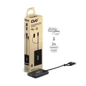 Club 3D Video razdjelnik - CSV-1475 (4K60HZ, 3.2 USB-C (s USB-A adapterom) na 2xHDMI, Displaylink)