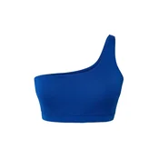 Trendyol Curve Blue One Shoulder Plus Size Bikini Top