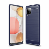 Ovitek za Samsung A42 5G | Carbon vzorec | Temno moder