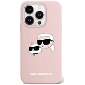 Karl Lagerfeld KLHMP15LSKCHPPLP iPhone 15 Pro 6.1 pink hardcase Silicone Karl Choupette MagSafe (KLHMP15LSKCHPPLP)