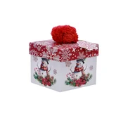 Darilna škatla SNOWMAN POMPOM velikost M