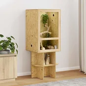vidaXL Terarij Rjava 50 x 50 x 130 cm OSB