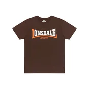 LONSDALE Majica rjava/oranžna/bela