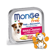 Monge Fruit Pate&Chunkies with Pork&Pineapple 100g, Pašteta Svinjetina i Ananas