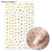 WINTER Nalepke za nohte - SNOWFLAKES gold
