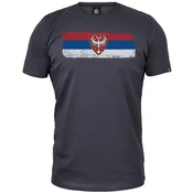Muška majica kratkih rukava Zastava grb Nemanjica, Tamnosiva
