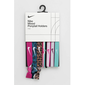 Bend za glavu Nike Ponytail Holders 9P - washed teal/sangria/active pink