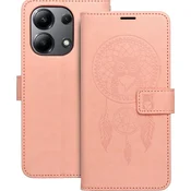 Mezzo Knjigasta torbica Xiaomi Redmi Note 13 4G, vzorec lovilec sanj - Oranžna