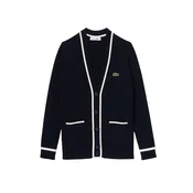 LACOSTE Pletena jopa mornarska/bela