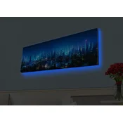 Wallity Slika na platnu sa LED osvetljenjem 30x90cm