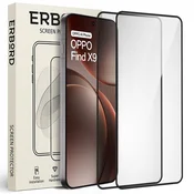 Overboard 2x kaljeno steklo za Oppo Find X9, 3D polno, steklo za celoten zaslon