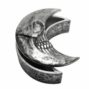 Dekoracija (škatlica) ALCHEMY GOTHIC - Skull Moon - Srebro - V104S