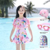 Youyou Set Kupaci kostim za devojcice, 5 delova, Roze