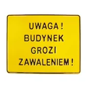 shumee PLOČA 23*29 CM OPOZORILO! STAVBA SE GROZI ZRUŠENJA! - ZAVEZEK B6