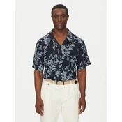 Tommy Hilfiger Srajca Bowling Shirt Print UM0UM03227 Mornarsko modra Regular Fit
