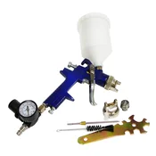 Brizgalna pištola z manometrom H-827 šobi 1,4 in 1,7mm posoda 600ml 67320