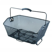 KOŠARICA ZADNJA MREŽ. SA RUCKOM 41X30.5X17CM, BOJA:CRNA