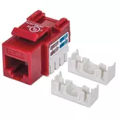 Intellinet 210614 Keystone modul C6 UTP rdeč