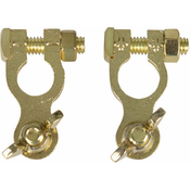 Talamex Battery Terminal Set Copper Plated Eyes Wingnut