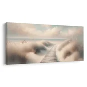 Slika lesena pot do oceana - 120x60